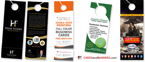 Door Hangers Perforated for Business Card - 3.5 x 11