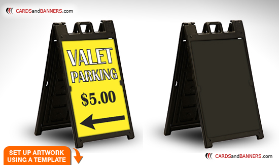 Details about   Signicade Deluxe Sidewalk Sandwich Pavement Sign Board Both Side Graphic-Black 